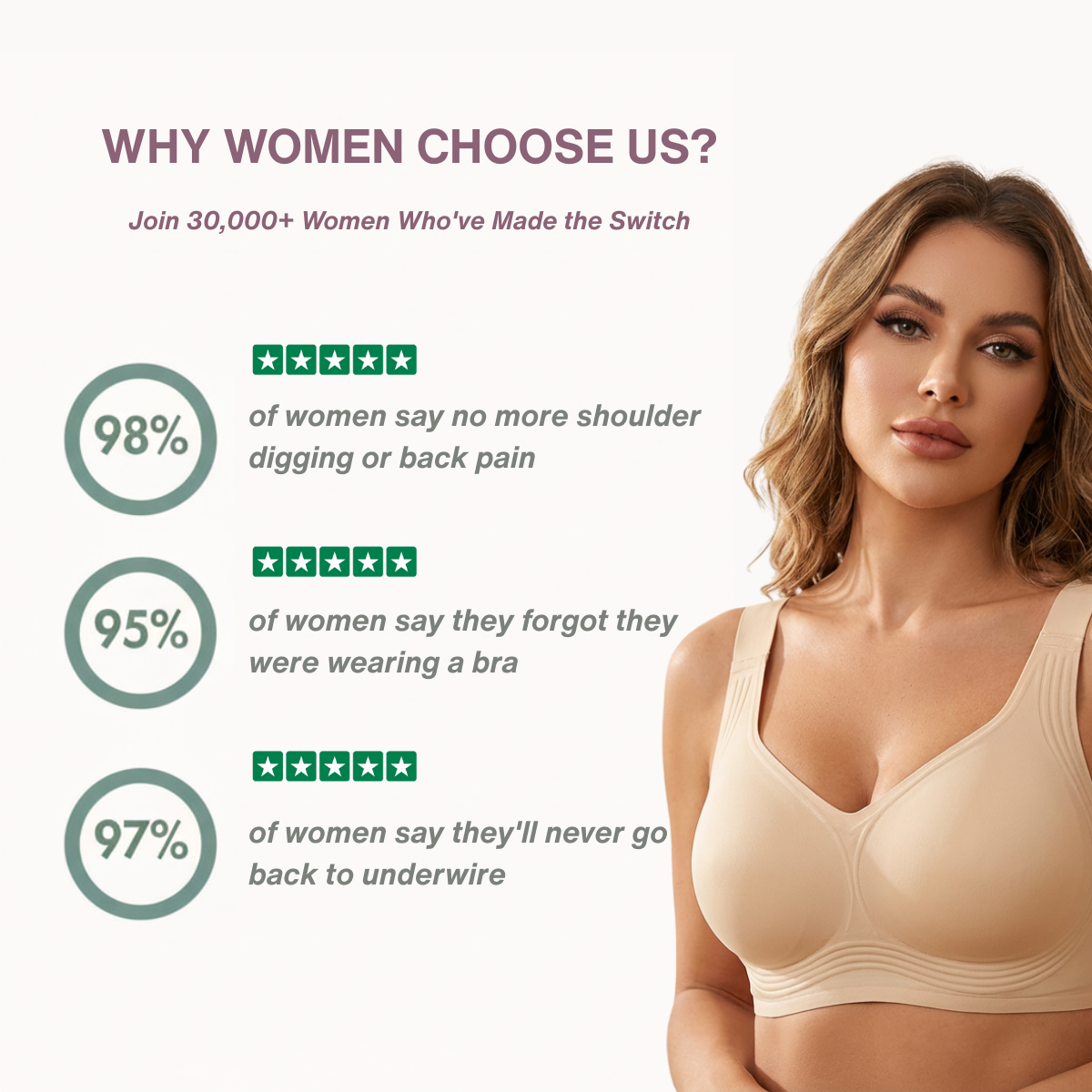 Jelly Bra™ - Seamless Deep V Push-Up Wireless Bra